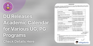 DU Releases Academic Calendar for Various UG, PG Programs; Check Details Here